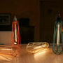 Deckenlampe Hängelampe-Filament Style-DIAMOND 2 - Suspension Orange câble Gris Ø12cm | L
